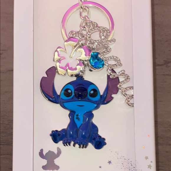 Disney Lilo & Stitch Blue Stitch Bag Clip Keychain New With Tags - Picture 2 of 5